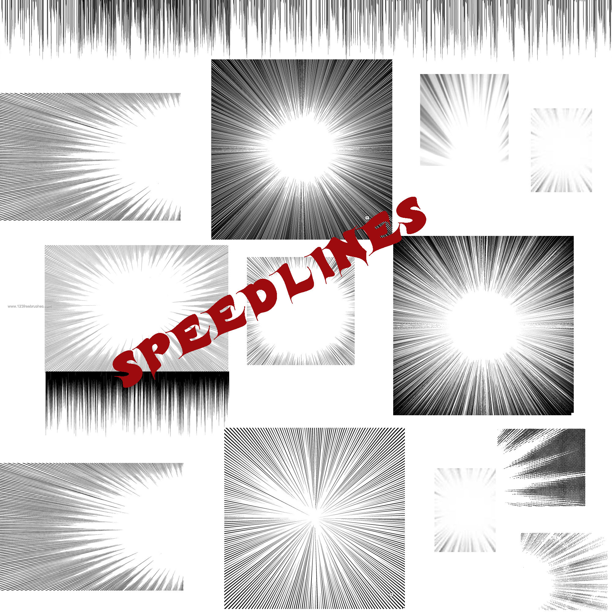 Manga Speedlines Free Brushes 123Freebrushes