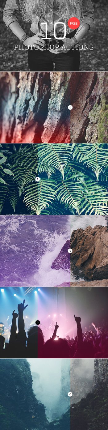 10 Color Effects Photoshop Actions