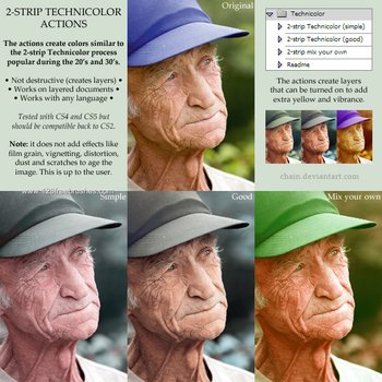 2 Strip Technicolor Actions