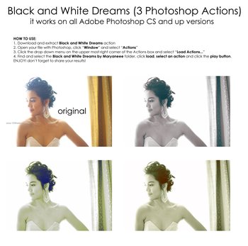 Black And White Dreams effect photoshop action