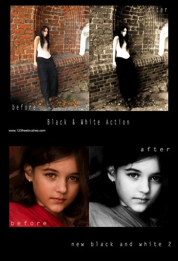 Black And White effect photoshop action
