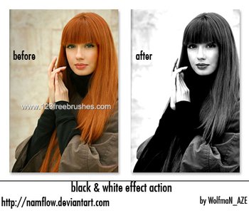 Black And White effect photoshop action