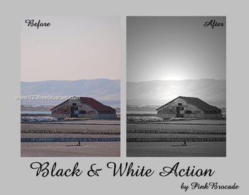 Black And White effect photoshop action