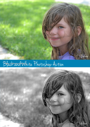 Black And White Photoshop Action For Photography