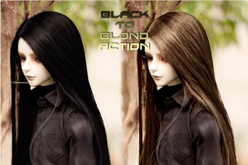 Black Hair To Blond effect photoshop action