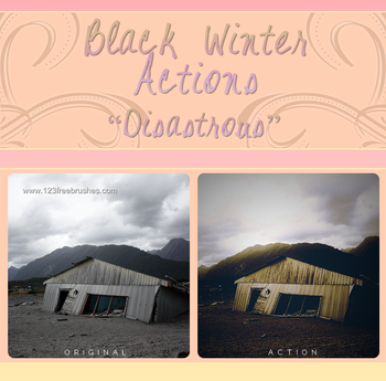 Black Winter Disastrous effect photoshop action