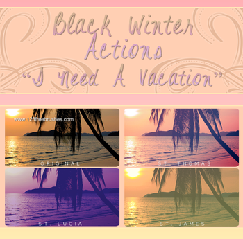 Black Winter I Need A Vacation Photoshop Action
