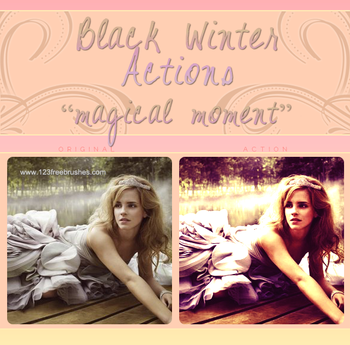 Black Winter Magical Moment Photoshop Action