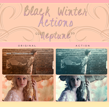 Black Winter Neptune effect photoshop action