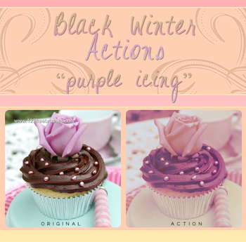 Black Winter Purple Icing Photoshop Action