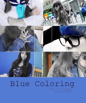 Blue Coloring Photoshop Action