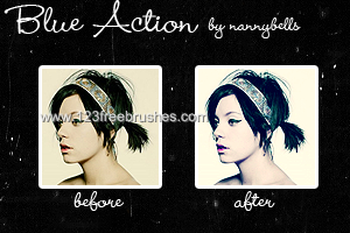 Blue Photoshop Action