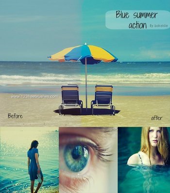 Blue Summer Photoshop Action