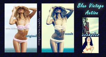 Blue Vintage Effect Photoshop Action