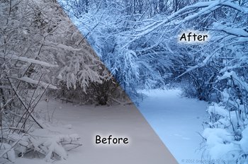 Bright Blue Tint Photoshop Action