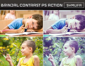 BRINJAL CONTRAST effect photoshop action