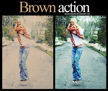 Brown effect photoshop action