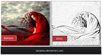 Charcoal Photoshop Actions