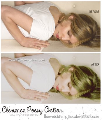 Clemence Poesy effect photoshop action