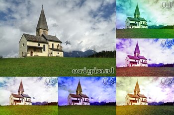Color Play Photoshop Action Set Set