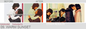 Coloring 9 Warm Sunset Effect Photoshop Action