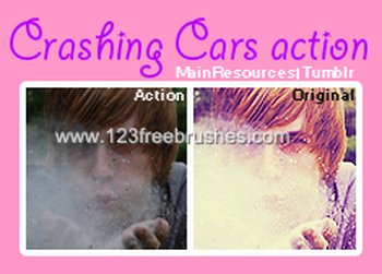 Crashing Cars effect photoshop action