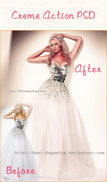 Creme Psd effect photoshop action