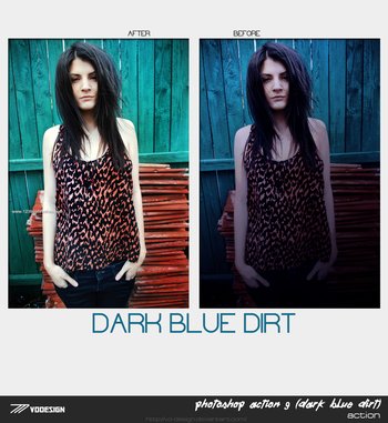 Dark Blue Photoshop Action