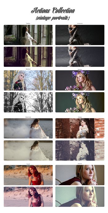 Dark Desires Vintage Portraits Effect Photoshop Action
