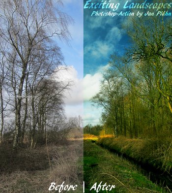 Exciting Landscapes effect photoshop action