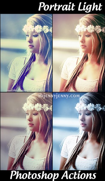 Free Portrait Light Photoshop Actions