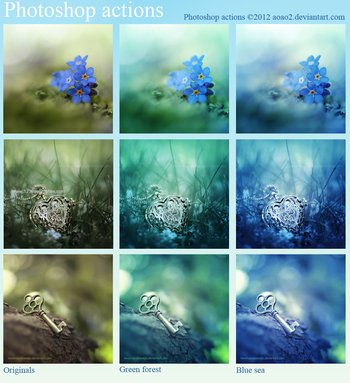 Green And Blue Free Photoshop Action