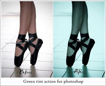 Green Cyan Tint S Effect Photoshop Action