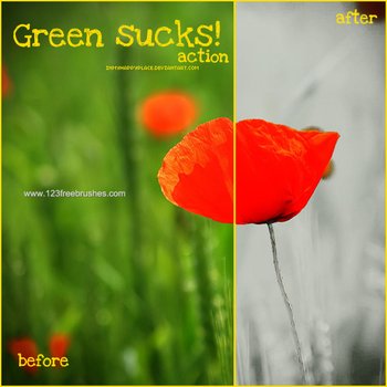 Green Sucks Effect Photoshop Action