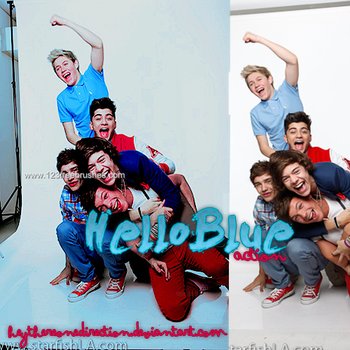 Hello Blue Photoshop Action