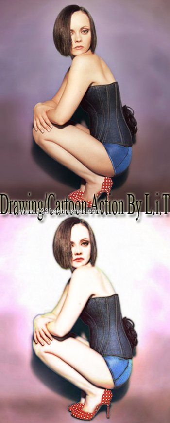 Instant Drawing Cartoon effect photoshop action