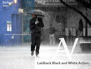 Laidback Black And White effect photoshop action
