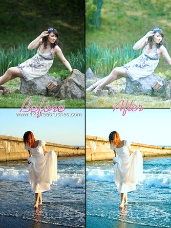 Light Blue Photoshop Action