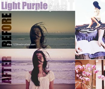 Light Purple Photoshop Action