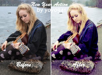 New Year effect photoshop action