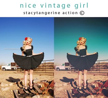 Nice Vintage Girl Effect Photoshop Action
