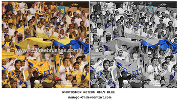Only Blue Photoshop Action