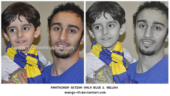 Only Yellow Blue Effect Photoshop Action