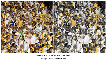 Only Yellow Effect Photoshop Action