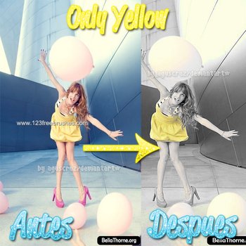 Only Yellow Effect Photoshop Action