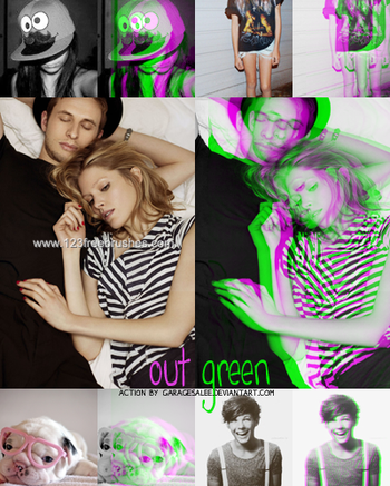 Out Green Effect Photoshop Action