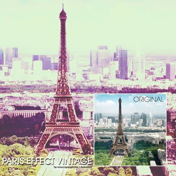 Paris Vintage Effect Photoshop Action