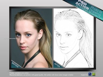 Photo To Drawing Photoshop Action