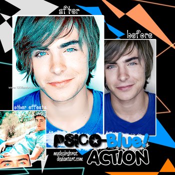Photoshop Action Blue Color Effect