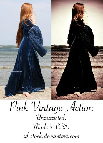 Pink Vintage Effect Photoshop Action